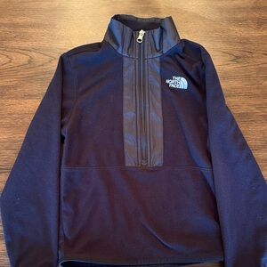 The North Face Black Half-Zip Fleece Pullover with Chest Logo